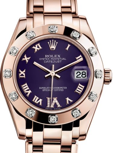 81315 Purple set with diamonds Rolex Pearlmaster