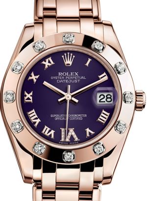 81315 Purple set with diamonds Rolex Pearlmaster
