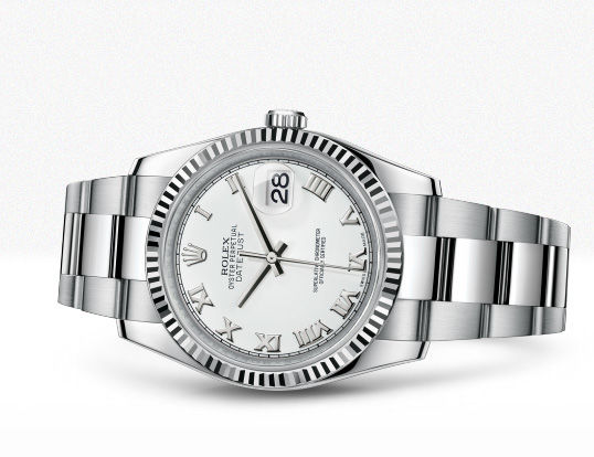 116234 White Roman Oyster Bracelet Rolex Datejust 36