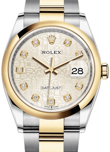 126203 Silver Jubilee design set with diamonds Rolex Datejust 36