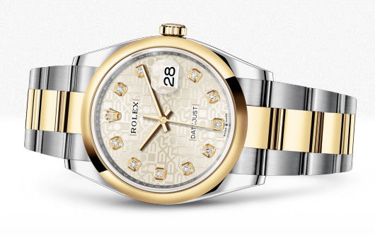 126203 Silver Jubilee design set with diamonds Rolex Datejust 36