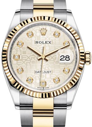 126233 Silver Jubilee design set with diamonds Rolex Datejust 36