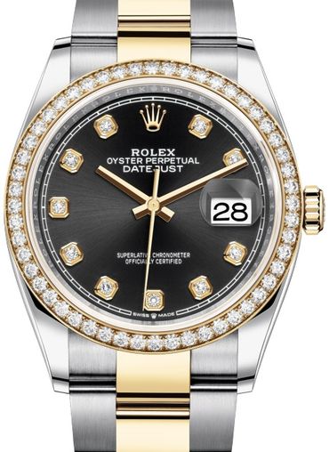 126283RBR Black set with diamonds Rolex Datejust 36