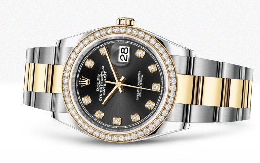 126283RBR Black set with diamonds Rolex Datejust 36