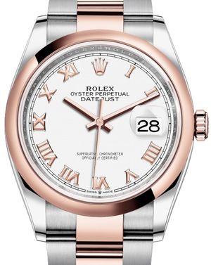126201 White Roman numerals Rolex Datejust 36