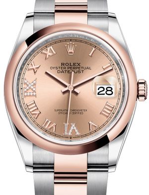 126201 Rose set with diamonds Rolex Datejust 36