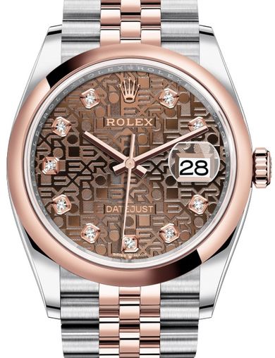 126201 Chocolate Jubilee design set with diamonds Rolex Datejust 36