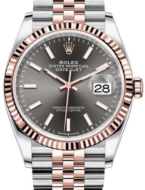 126231 Dark rhodium Chromalight Jubilee Rolex Datejust 36