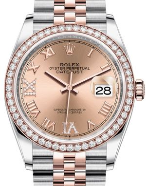 126281RBR Rose set with diamonds Rolex Datejust 36