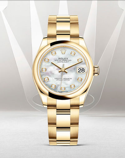 278248 White mother-of-pearl set with diamonds Rolex Datejust 31