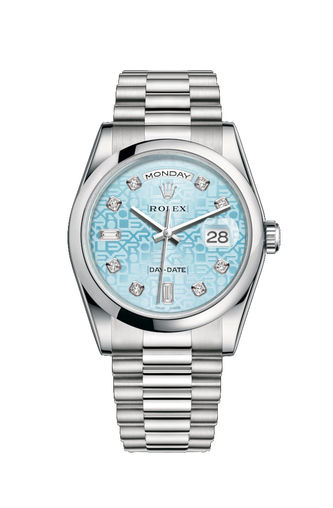 118206 Ice blue Jubilee design set with diamonds Rolex Day-Date 36