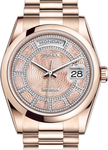 118205 Carousel of pink mother-of-pearl Rolex Day-Date 36