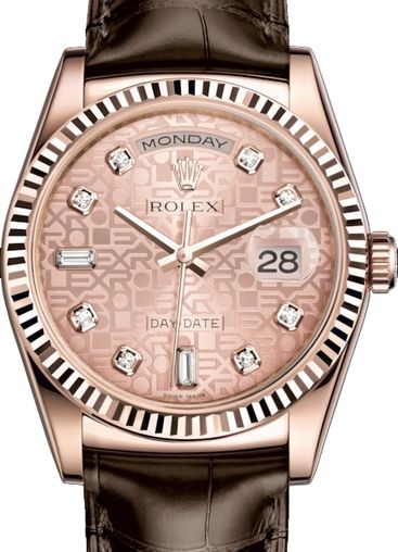 118135 Pink Jubilee design set with diamonds Rolex Day-Date 36