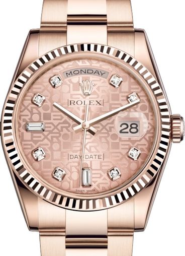 118235 Pink Jubilee design set with diamonds Rolex Day-Date 36