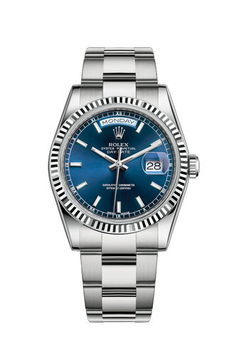 118239 Blue long-lasting blue luminescence Rolex Day-Date 36