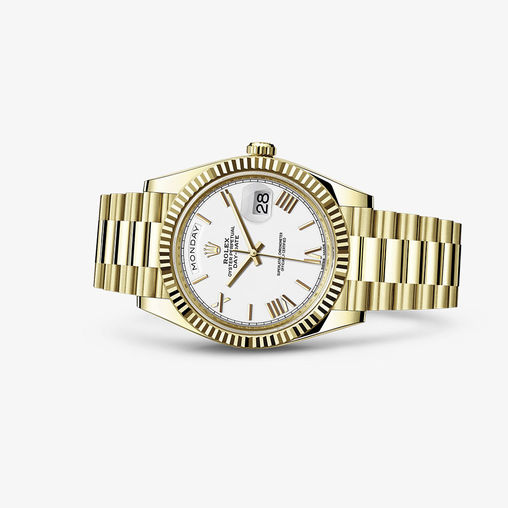 228238 White bevelled deconstructed Roman Rolex Day-Date 40