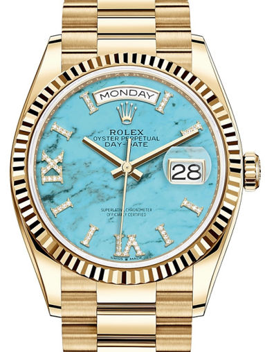 128238 Turquoise Rolex Day-Date 36
