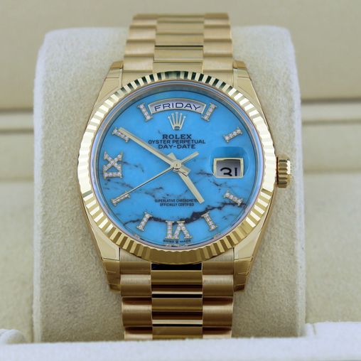 128238 Turquoise Rolex Day-Date 36