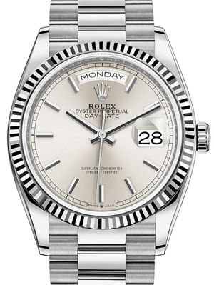 128239 Silver Rolex Day-Date 36