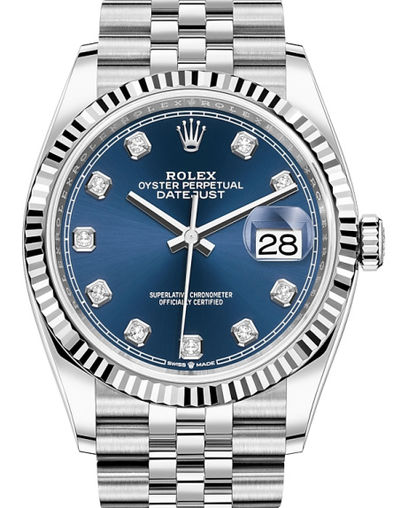 126234 Blue set with diamonds Rolex Datejust 36