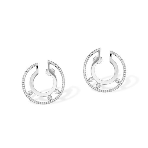 Small Hoop White Gold Messika Move Romane