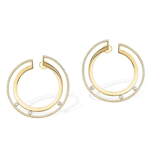 Large Hoop Yellow Gold Messika Move Romane