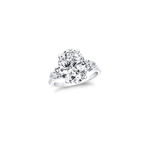 oval shape diamond with pear shape side stones GRAFF Classic