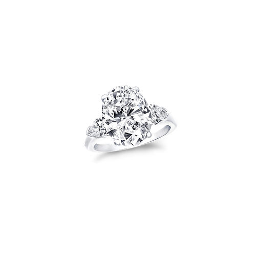 oval shape diamond with pear shape side stones GRAFF Classic