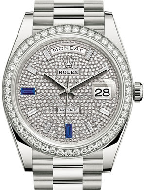228349RBR Paved with diamonds and sapphires Rolex Day-Date 40