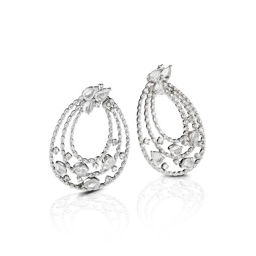 White gold earrings diamonds Verdi Gioielli Opera
