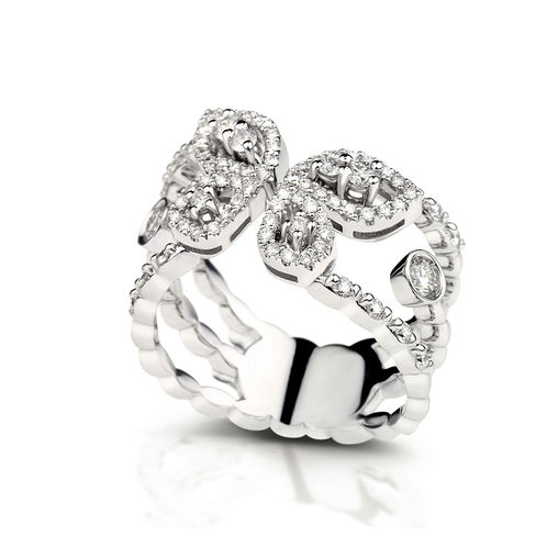 White gold butterfly ring with diamonds3 Verdi Gioielli Swing