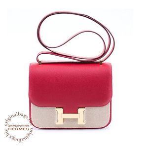 Constance 18cm Rouge Casaque Hermès Bag