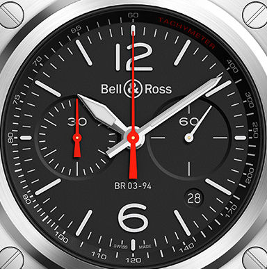 BR0394-BLC-ST/SCA Bell & Ross BR 03-94 Chronograph