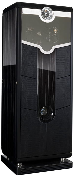 HIGH-GLOSS EBONY GRIGIO CROCO Buben & Zorweg Objects of Time