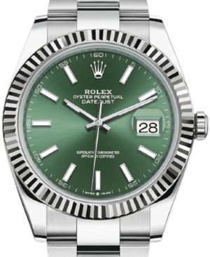 126334-0027 mint green Rolex Datejust 41