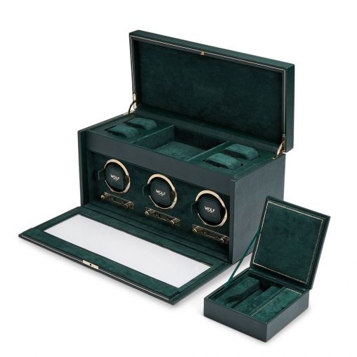 Green Triple Watch Winder 792341 TIME MOVER , Сейфы, шахматы  Wolf