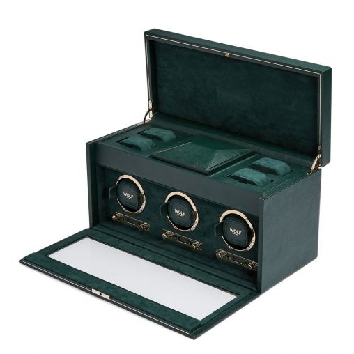 Green Triple Watch Winder 792341 TIME MOVER , Сейфы, шахматы  Wolf