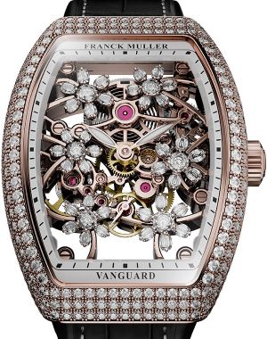 V 32 S6 SQT CURVEX CUT FLOWER D Franck Muller Vanguard Lady Automatic