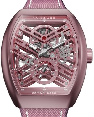 V 41 S6 SQT BXT (ACBR) Rose Franck Muller Vanguard Skeleton