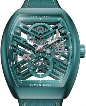V 41 S6 SQT BXT (ACBR) Turquoise Franck Muller Vanguard Skeleton