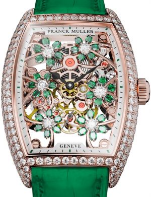 2850 S6 SQT CURVEX CUT FLOWER EM D Franck Muller Cintree Curvex