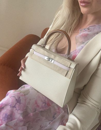 Craie/Mauve Pale/Gold Palladium Hardware Hermès Bags