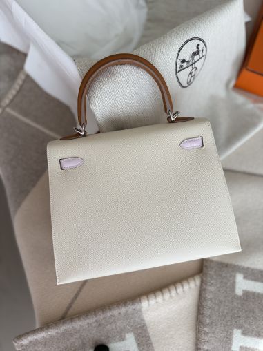 Craie/Mauve Pale/Gold Palladium Hardware Hermès Bags