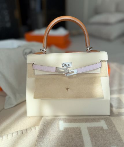 Craie/Mauve Pale/Gold Palladium Hardware Hermès Bags