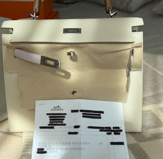 Craie/Mauve Pale/Gold Palladium Hardware Hermès Bags