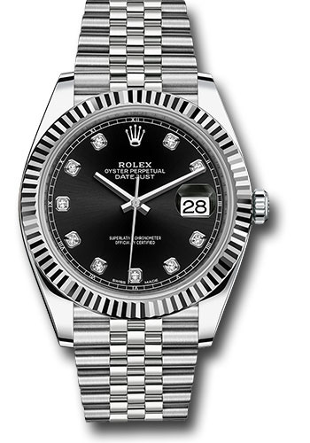 Rolex 126334 Black set with diamonds 