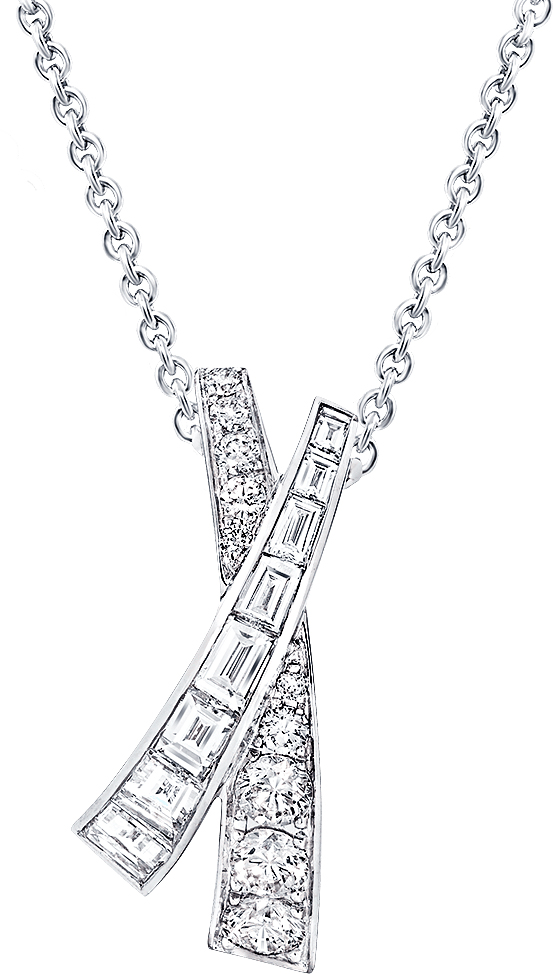 diamond kiss pendant