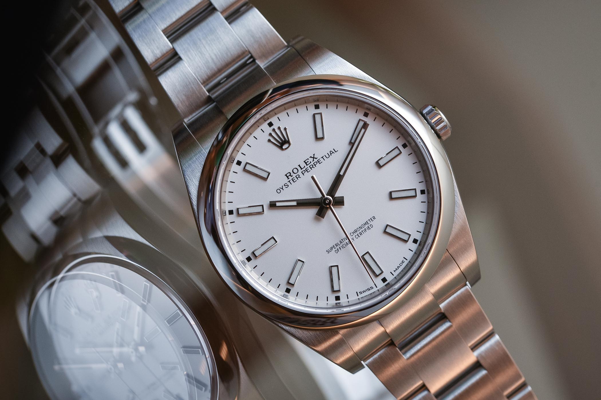 oyster perpetual white 39